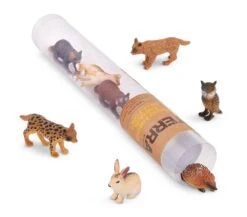 ANIMALI DEL BOSCO IN TUBO 4-9 CM - SET DA 8 PEZZI