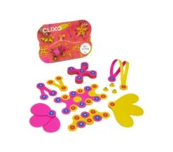COSTRUZIONI MAGNETICHE CLIXO - PACK 30 PEZZI - ROSA GIALLO