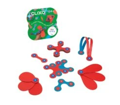 COSTRUZIONI MAGNETICHE CLIXO - PACK 18 PEZZI ROSA-TURCHESE