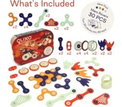 COSTRUZIONI MAGNETICHE CLIXO - MARS ROVERS FOSFORESCENTI - 30 PEZZI -Magasin De Jouets Pour Bébés Et Tout-Petits costruzioni magnetiche clixo mars rovers fosforescenti 30 pezzi 1