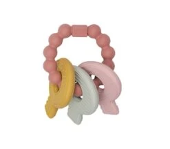 Little Dutch DENTARUOLO PORTACHIAVI IN SILICONE - ROSA