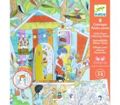 Djeco DISEGNI DA COLORARE - LE CAPANNE DI NINA