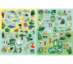 LIBRO CON ADESIVI - ATLANTE DEL MONDO -Magasin De Jouets Pour Bébés Et Tout-Petits libro con adesivi atlante del mondo 9781409578475 usborne 2