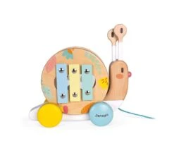 Janod LUMACA DA TRAINARE CON XILOFONO E TAMBURO - PURE -Magasin De Jouets Pour Bébés Et Tout-Petits lumaca da trainare con xilofono e tamburo janod 1