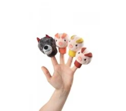 Lilliputiens MARIONETTE DA DITA - IL LUPO E I 3 PORCELLINI