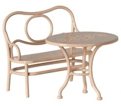 Maileg MICRO - SET TAVOLINO DA CAFFE' ROSA TOPINI GRANDI