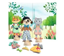 Djeco PERSONAGGI IN LEGNO CON STICKERS ATTACCA STACCA- HELLO PARIS -Magasin De Jouets Pour Bébés Et Tout-Petits personaggi in legno con stickers puffy attacca stacca hello paris DJ09849 djeco 3