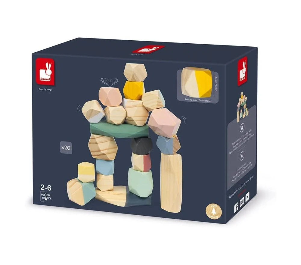 Janod PIETRE TIPO SASSI GENTILI IN LEGNO – Image 6