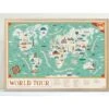 POPPIK - POSTER E STICKERS PLANISFERO WORLD TOUR
