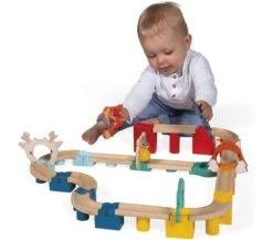 Janod PRIMO CIRCUITO PISTA BIGLIE IN LEGNO -Magasin De Jouets Pour Bébés Et Tout-Petits primo circuito pista biglie in legno j08044 janod 3