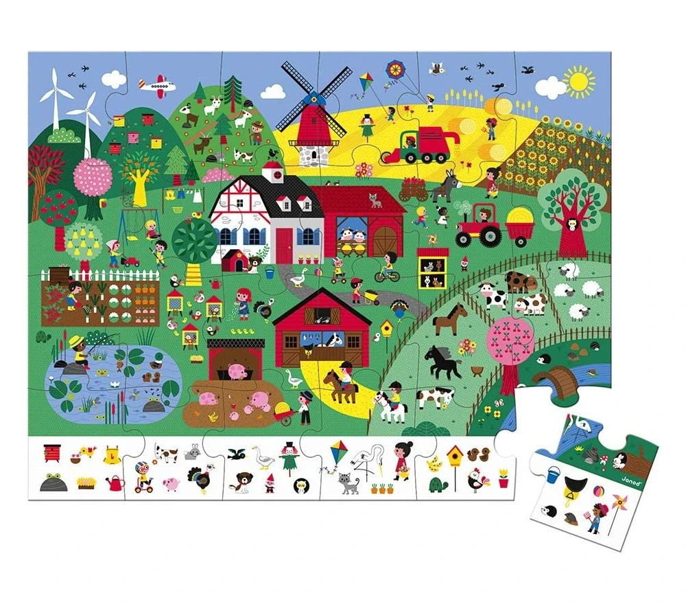 Janod PUZZLE DI OSSERVAZIONE - FATTORIA 4 Janod PUZZLE DI OSSERVAZIONE - FATTORIA – Image 2