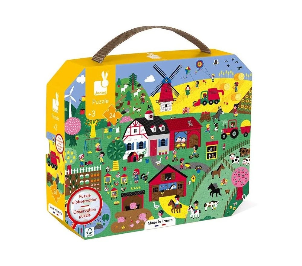 Janod PUZZLE DI OSSERVAZIONE - FATTORIA 3 Janod PUZZLE DI OSSERVAZIONE - FATTORIA