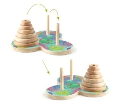 Djeco ROMPICAPO IN LEGNO - TORRE DI HANOI -Magasin De Jouets Pour Bébés Et Tout-Petits rompicapo in legno torre di hanoi DJ00812 djeco 2