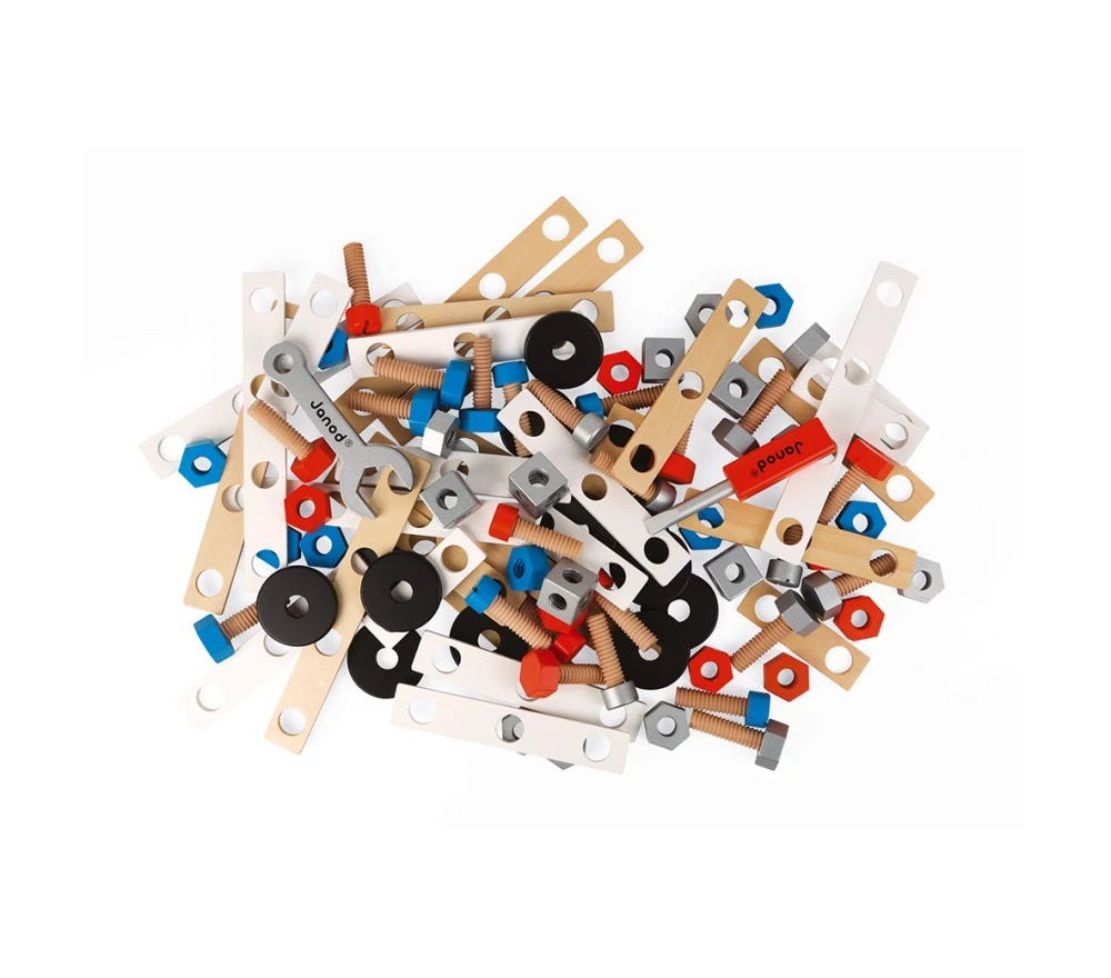 Janod SET COSTRUZIONI BRICOLO - 50 PEZZI 4 Janod SET COSTRUZIONI BRICOLO - 50 PEZZI – Image 2