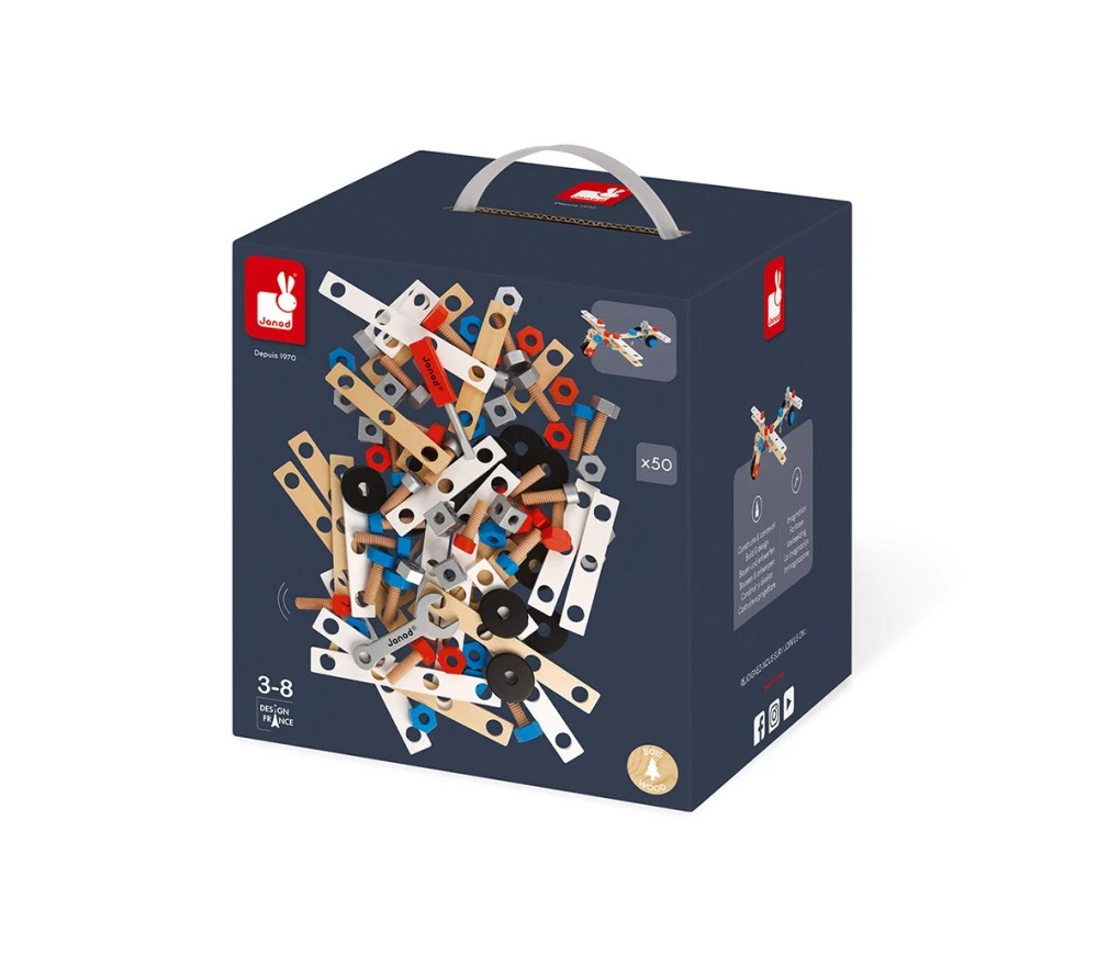 Janod SET COSTRUZIONI BRICOLO - 50 PEZZI 3 Janod SET COSTRUZIONI BRICOLO - 50 PEZZI