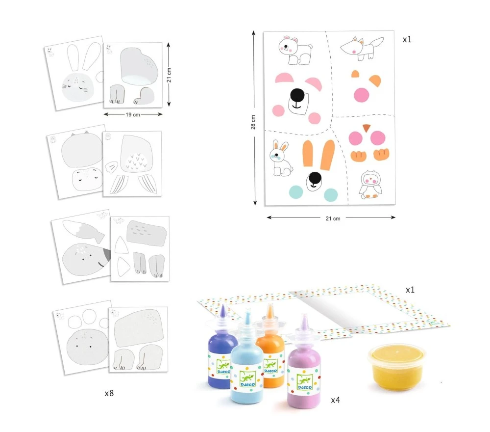 Djeco SET CREATIVO PITTURA A DITA - ANIMALI 4 Djeco SET CREATIVO PITTURA A DITA - ANIMALI – Image 2