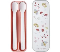 Little Dutch SET CUCCHIAINI SVEZZAMENTO DA VIAGGIO CON CUSTODIA - FLOWERS AND BUTTERFLIES