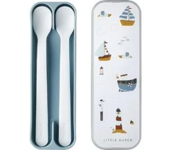 Little Dutch SET CUCCHIAINI SVEZZAMENTO DA VIAGGIO CON CUSTODIA - SAILORS BAY