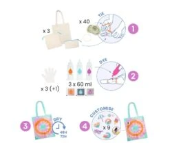 Djeco DIY SUNSHINE CAMP - SET CREATIVO TIE-DYE -Magasin De Jouets Pour Bébés Et Tout-Petits sunshine camp set creativo tie dye DJ07942 djeco 2