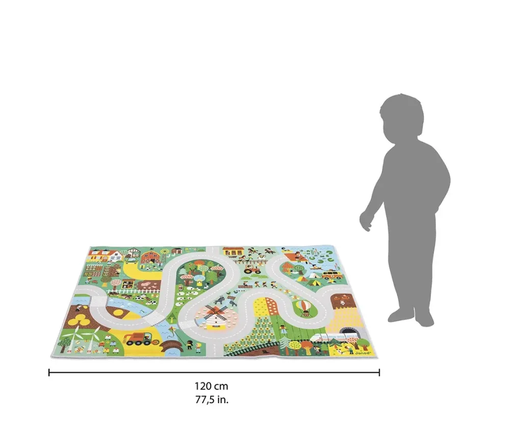 Janod TAPPETO GIOCO PISTA - CAMPAGNA 6 Janod TAPPETO GIOCO PISTA - CAMPAGNA – Image 4