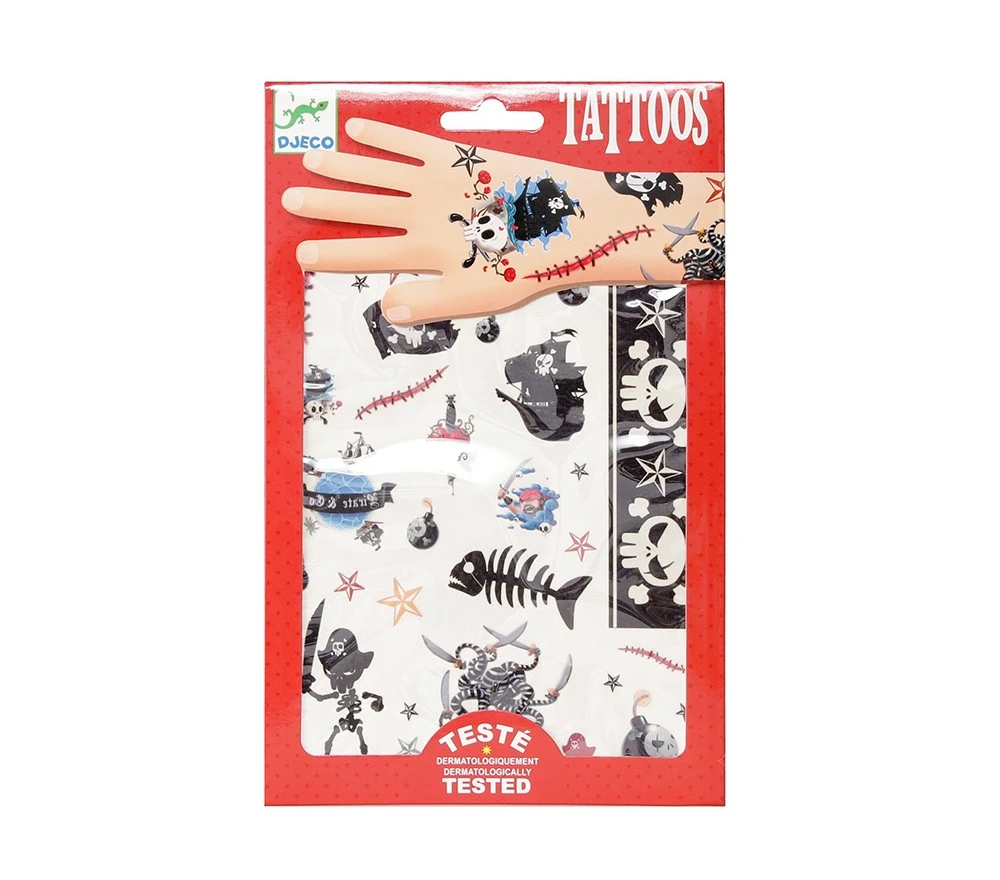 Djeco TATUAGGI PER BAMBINI - PIRATI 3 Djeco TATUAGGI PER BAMBINI - PIRATI