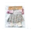 VESTITO PER BAMBOLA 45 CM - ABITO FIORI GOLFINO ROSA