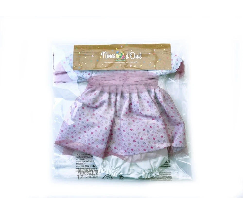 VESTITO PER BAMBOLA 45 CM - ABITO PUNTINI COLORATI E TULLE 3 VESTITO PER BAMBOLA 45 CM - ABITO PUNTINI COLORATI E TULLE