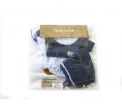 VESTITO PER BAMBOLA 45 CM - COMPLETO CUFFIA E MAGLIA BLU